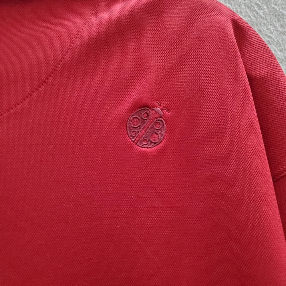 Nike Golf Men Polo Shirt Large Red Swoosh Logo Embroidered Short Sleeve Collar - Picture 9 of 10